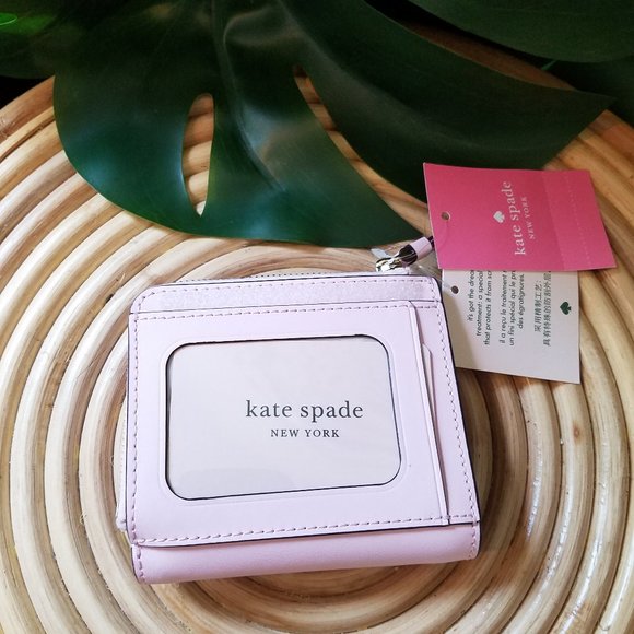 Small L-zip Bifold Wallet Kate Spade Parrot Flock - Picture 6 of 7